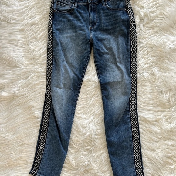 Driftwood Jackie High Rise Skinny Embroidered Jeans - Picture 2 of 7